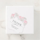 赤ちゃんの息とピンクの花のバプテスマ感謝していス フェイバータグ (インサイチュ)