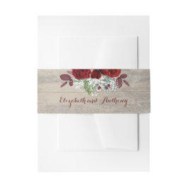 赤ちゃんの息とブルゴーニュのフローラ 素朴 招待状ベリーバンド