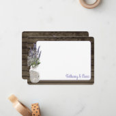 赤ちゃんの息とラベンダージャーありがとう ノートカード (正面/裏面インサイチュ)