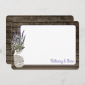 赤ちゃんの息とラベンダージャーありがとう ノートカード (正面/裏面)