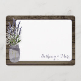 赤ちゃんの息とラベンダージャーありがとう ノートカード