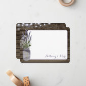 赤ちゃんの息とラベンダージャーありがとう ノートカード (正面/裏面インサイチュ)