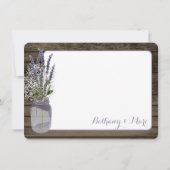 赤ちゃんの息とラベンダージャーありがとう ノートカード (正面)