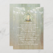 赤ちゃんの息とヴィンテージランタン結婚の詳細 エンクロージャーカード (正面/裏面)