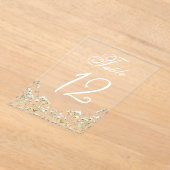 赤ちゃんの息のアクリルテーブル番号 アクリル招待状 (レイダウン)