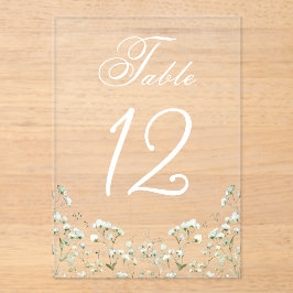 赤ちゃんの息のアクリルテーブル番号 アクリル招待状