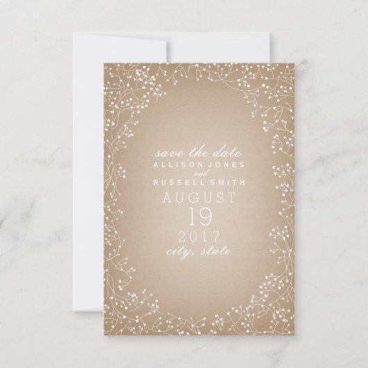 赤ちゃんの息のカードインスパイアストック日付を保存 セーブザデート (正面)