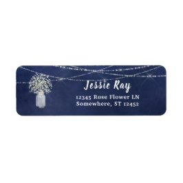 赤ちゃんの息のシャルボードブルー&ストリングライトリターン ラベル