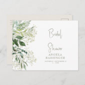 赤ちゃんの息のシンプルブライダルシャワー ポストカード (正面/裏面)