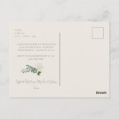 赤ちゃんの息のシンプルブライダルシャワー ポストカード (裏面)