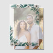 赤ちゃんの息のティール(緑がかった色)緑のフレーミング装飾品 ベラム紙招待状 (オフセット (カップル))