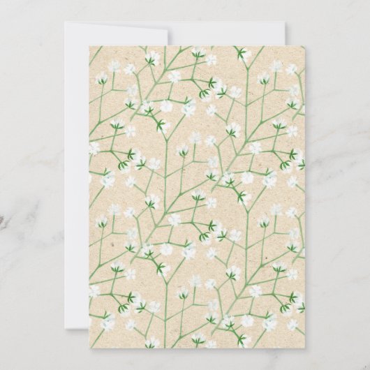 赤ちゃんの息のフローラが私のメイド・オブ・オーナー（花嫁付き添い人） 招待状 (裏面)