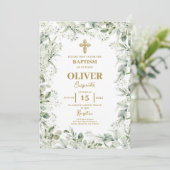 赤ちゃんの息のフローラバプテスマ 招待状 (スタンド正面)