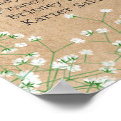 赤ちゃんの息のフローラ素朴の結婚シーティングチャート ポスター (角)