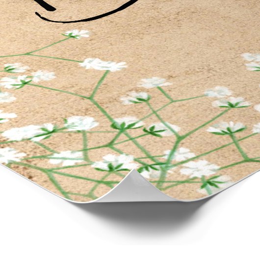 赤ちゃんの息のフローラ素朴赤ちゃんシャワーへようこそ ポスター (角)