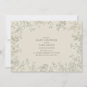 赤ちゃんの息のフローラ赤ちゃんシャワー 招待状 (正面)