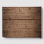 赤ちゃんの息のメイソンのジャール素朴ウッドライツ結婚ズ ゲストブック (裏面)