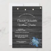 赤ちゃんの息のメイソンのジャール素朴ウッド結婚のインビタ 招待状 (正面)