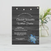 赤ちゃんの息のメイソンのジャール素朴ウッド結婚のインビタ 招待状 (スタンド正面)