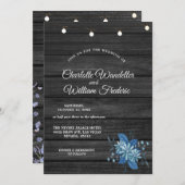 赤ちゃんの息のメイソンのジャール素朴ウッド結婚のインビタ 招待状 (正面/裏面)