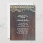 赤ちゃんの息のメイソンのジャー素朴の写真卒業 招待状 (裏面)