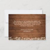 赤ちゃんの息のメイソンの素朴瓶の水色 サンキューカード (裏面)