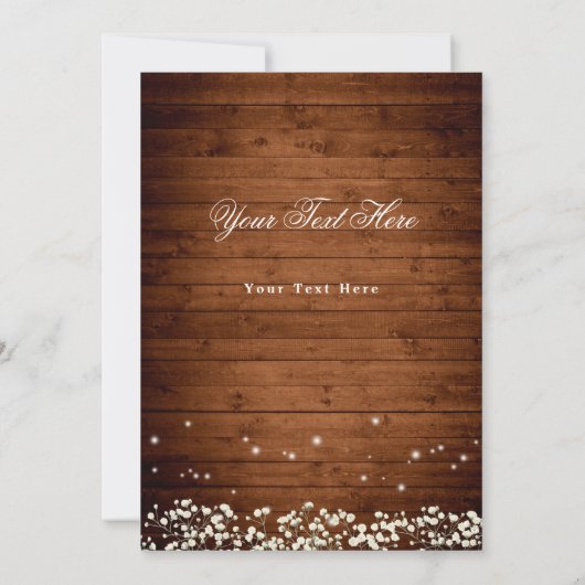 赤ちゃんの息のメイソンの素朴瓶の結婚写真 セーブザデート (裏面)