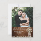 赤ちゃんの息のメイソンジャールウッドフォトサンキューカード サンキューカード (正面)