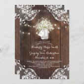 赤ちゃんの息のメイソンジャールバーンウッドリハーサルディナー 招待状 (正面/裏面)