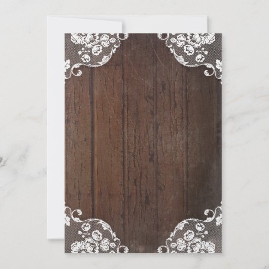 赤ちゃんの息のメイソンジャールバーンドウッドベビーシャワー 招待状 (裏面)