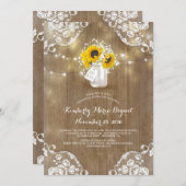 赤ちゃんの息のメイソン·ジャー·ヒマワリ卒業パーティー 招待状 (正面/裏面)