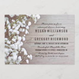 赤ちゃんの息のリハーサル素朴ディナー 招待状