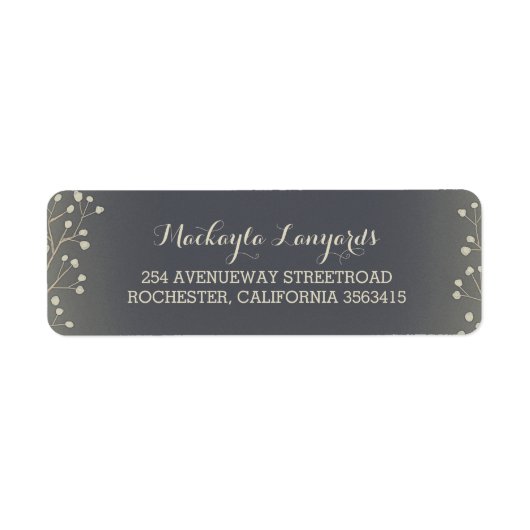 赤ちゃんの息のヴィンテージウェディング ラベル (正面)