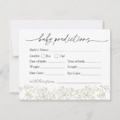 赤ちゃんの息の予測赤ちゃんシャワーカード 招待状 (正面)