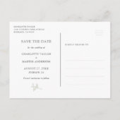 赤ちゃんの息の木のメイソンのjar結婚式日付を保存 案内ポストカード (裏面)