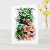 赤ちゃんの息の母親の日 カード (黄色い花)