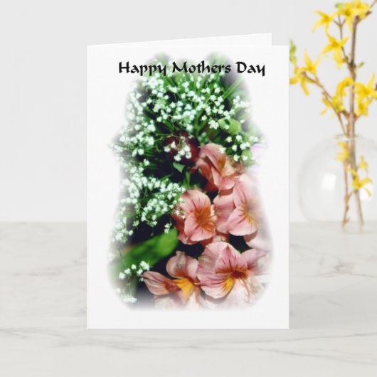 赤ちゃんの息の母親の日 カード (黄色い花)