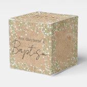 赤ちゃんの息の水の色かわいいフローラボホバプテスマ フェイバーボックス (正面サイド)