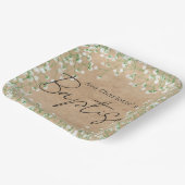 赤ちゃんの息の水の色かわいいフローラボホバプテスマ ペーパープレート (傾斜あり)