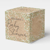 赤ちゃんの息の水の色の花ぼほ赤ちゃんシャワー フェイバーボックス (正面サイド)