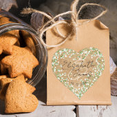 赤ちゃんの息の水の色の花ボホ素朴シック ハートシール