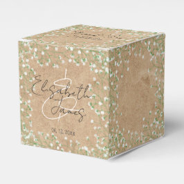 赤ちゃんの息の白い素朴花ボホ結婚の フェイバーボックス