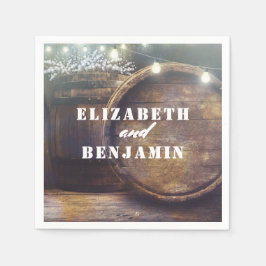 赤ちゃんの息の筒の国の素朴結婚式 スタンダードカクテルナプキン