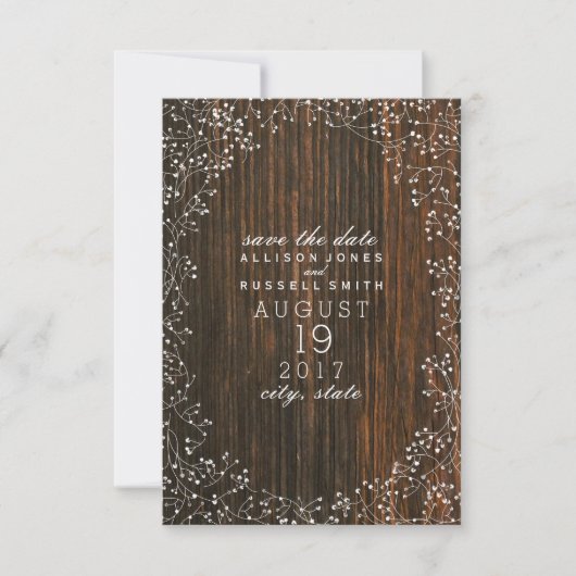 赤ちゃんの息の納屋の木の日付を保存 セーブザデート (正面)