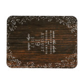 赤ちゃんの息の納屋の木の日付を保存 マグネット (横)