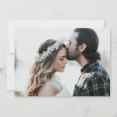 赤ちゃんの息の結婚式の日付写真を戻す セーブザデート (裏面)