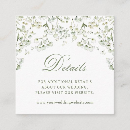 赤ちゃんの息の結婚詳細サイトQRコード エンクロージャーカード (正面)