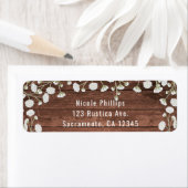 赤ちゃんの息の花と木のエレガントパーティー ラベル (インサイチュ)