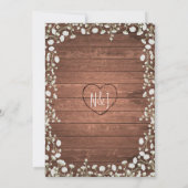 赤ちゃんの息の花と木エレガント材 招待状 (裏面)