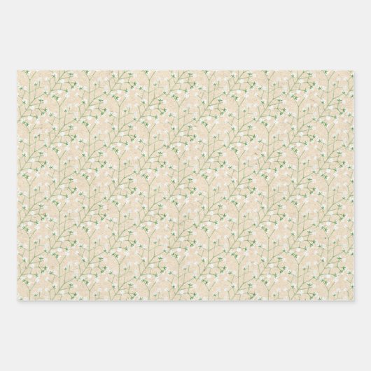 赤ちゃんの息の花ボホシックバプテスマ結婚ーズ ラッピングペーパーシート (正面3)